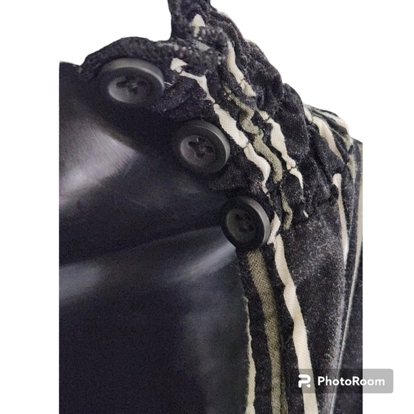 Black & White stripe jump suit SZ M - Picture 6 of 6